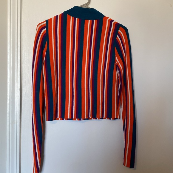Victor Glemaud striped long sleeve cropped sweater size XS - Picture 5 of 5